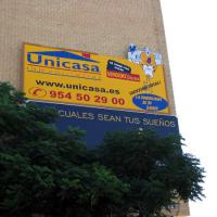 Rótulo cartel Frente de Unicasa Sevilla