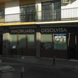  Rotulación de fachada en letras lacadas en plata. Gesolvisa Sevilla