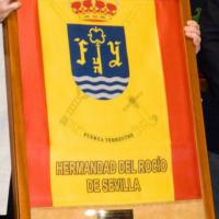 Bandera para regalo. Obsequiada a la Hermandad del rocío de Sevilla