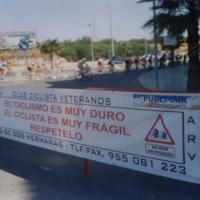 Cartel lona publicitaria de Gran formato. Peña ciclista de Veteranos Dos Hermanas Sevilla.