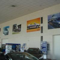 Cartel lona publicitaria de Gran formato. Peugeot Motrisa Dos Hermanas Sevilla