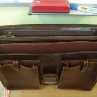 Cartera malet&iacute;n de piel de Ubrique grabada. General Jefe del Cuartel General de Fuerza Terrestre Futer Sevilla