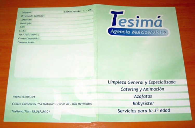 Dise&ntilde;o de la carpeta de Tesim&aacute;, Dos Hermanas SEvilla