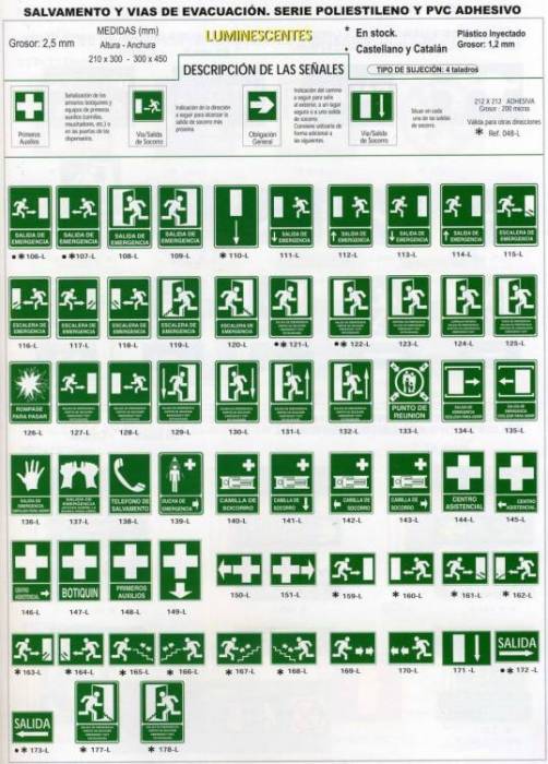 Evacuaci&oacute;n luminiscente