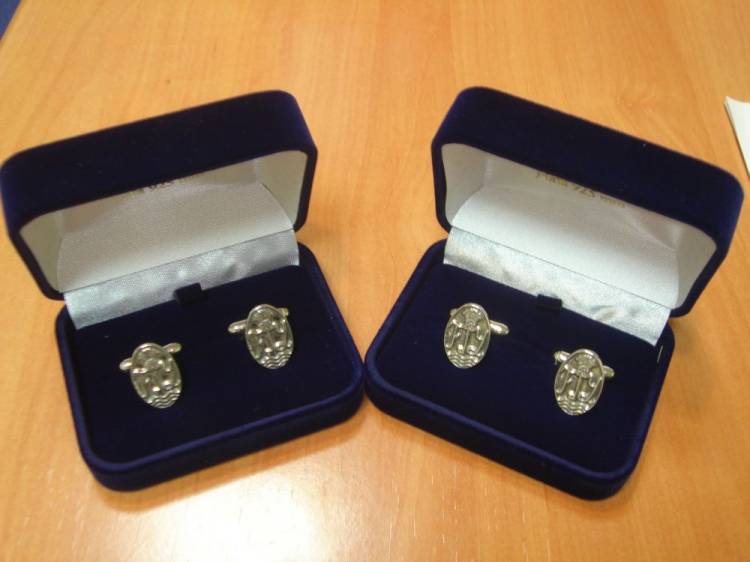 Juego de Gemelos en Plata Fuerza Terrestre Sevilla