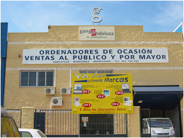 Rótulo cartel en rotulación, Frente de Gangandaluza