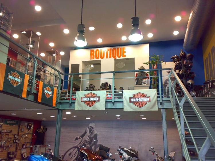 R&oacute;tulo corp&oacute;reo Boutique Harley Dadvison Sevilla 