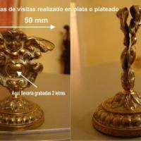 Porta tarjeta plata. Para casa Palacios en Sevilla