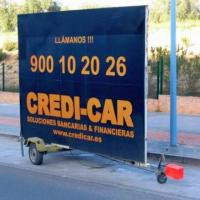Remolque publicitario valla móvil 4x3 Credicar Dos Hermanas Sevilla