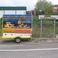 Remolque publicitario valla móvil indicador Fiestas de Guadalcanal Sevilla