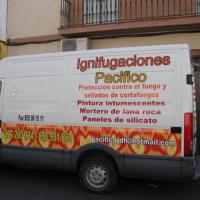 Rotulación de furgoneta en impresión digital y corte. Ignifugaciones Pacífico Dos Hermanas Sevilla
