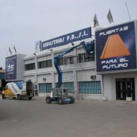 Rótulo cartel Industrias PB Lona Enmarcada cosida mediante cuerda. Dos Hermanas Sevilla