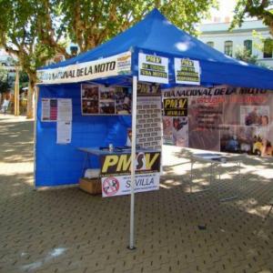 Carpa plegable. Día nacional de la Moto Sevilla - PMSV Sevilla