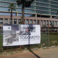 Cartel lona publicitaria de Gran formato. Grupo Todomoto BMW 2ª Feria de la Moto Sevilla