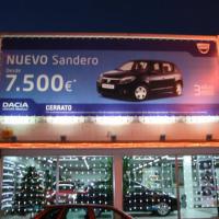 Cartel lona publicitaria de Gran formato. Renault Cerrato Dos Hermanas Sevilla