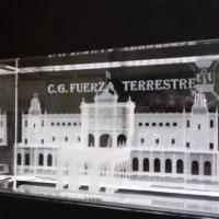 Cuartel General de la Fuerza Terrestre Cubo trofeo  cristal al l&aacute;ser