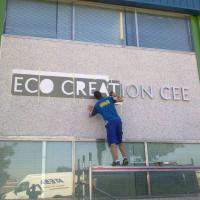 Eco Creation CEE, Rótulo letras corpóreas en acero inoxidable Sevilla