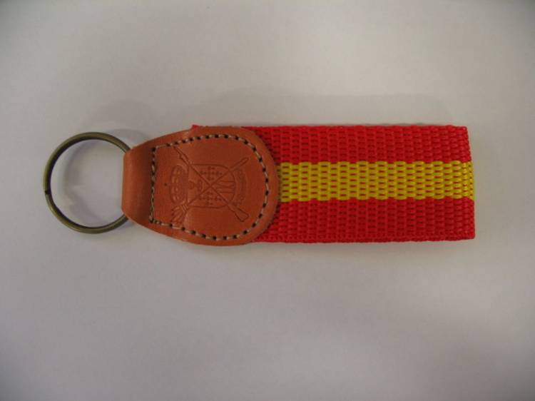 Llavero piel+Bandera Espa&ntilde;a, USBA El Copero Sevilla