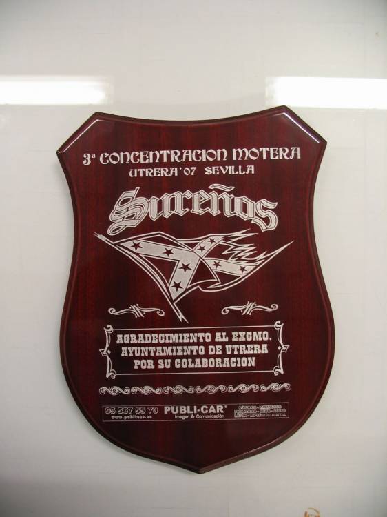 Metopa trofeo Utrera Los Sure&ntilde;os. Sevilla