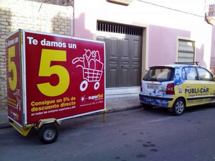Remolque publicitario valla m&oacute;vil  SuperSol Utrera Sevilla