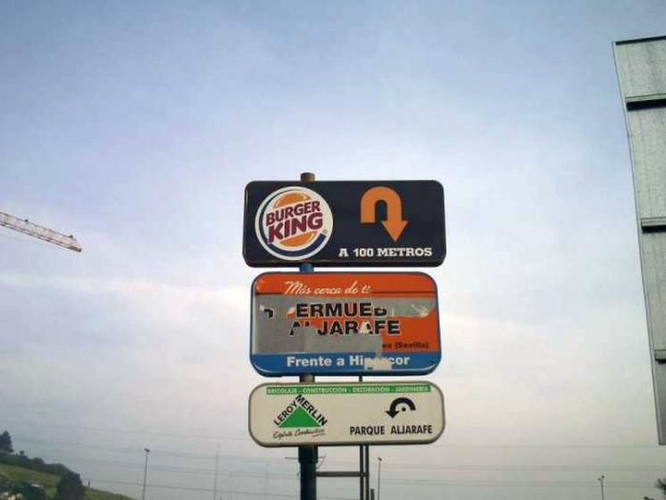 Rótulo cartel Burguer King Camas Sevilla
