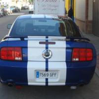 Rotulación en vinilo fundido de corte líneas integrales Ford Mustang Sevilla