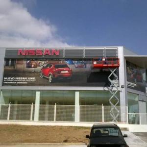Rotulación de vinilos en impresión digital laminado. Nissan Vanauto Ctra. Sueminencia Sevilla