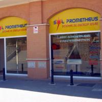 Rótulo cartel corpóreo. Sol Prometheus Montequinto Dos Hernanas Sevilla