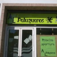 Rótulo cartel Al Peluqueros Alcalá de Guadaira Sevilla