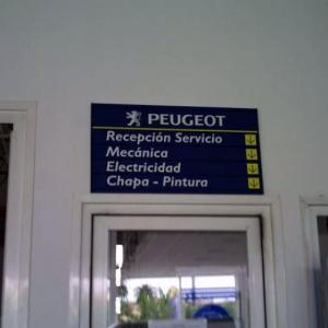 Rótulo cartel Peugeot Automares Pisa Sevilla