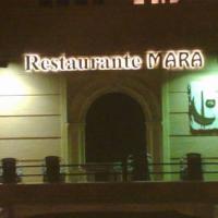 Rótulo luminoso con letras corpóreas de latón con led. Restaurante Mara Dos Hermanas Sevilla.