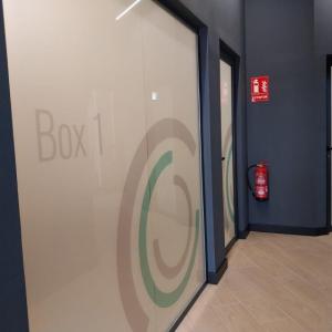 Decoraci&oacute;n de cristales mediante vinilos &aacute;cidos impresos para In Muv   Sevilla.