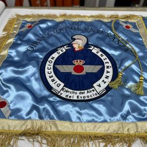 Guión Banderín bordado de compañía en doble raso bordado. Dirección de Enseñanza Ejército del Aire y del Espacio.