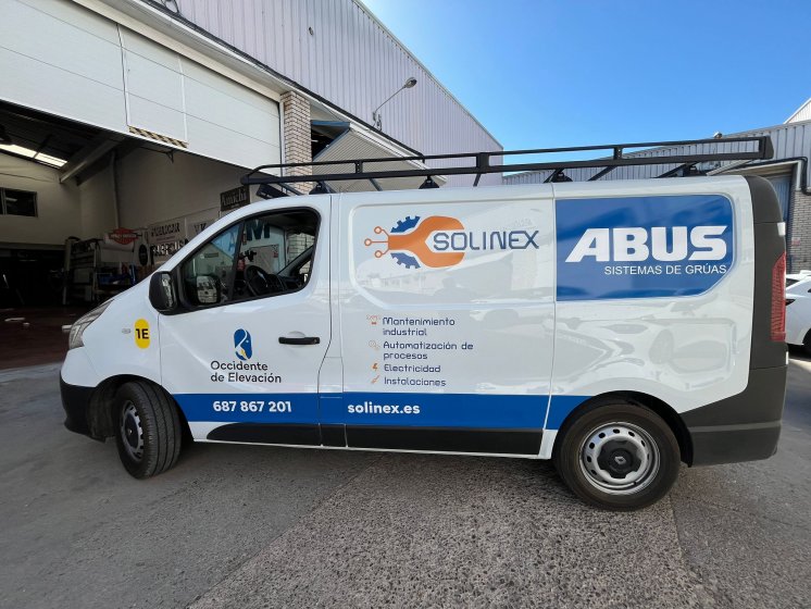 Rotulaci&oacute;n de Furgoneta en vinilo fundido en impresi&oacute;n digital y de corte fundidos. Abus Sevilla 