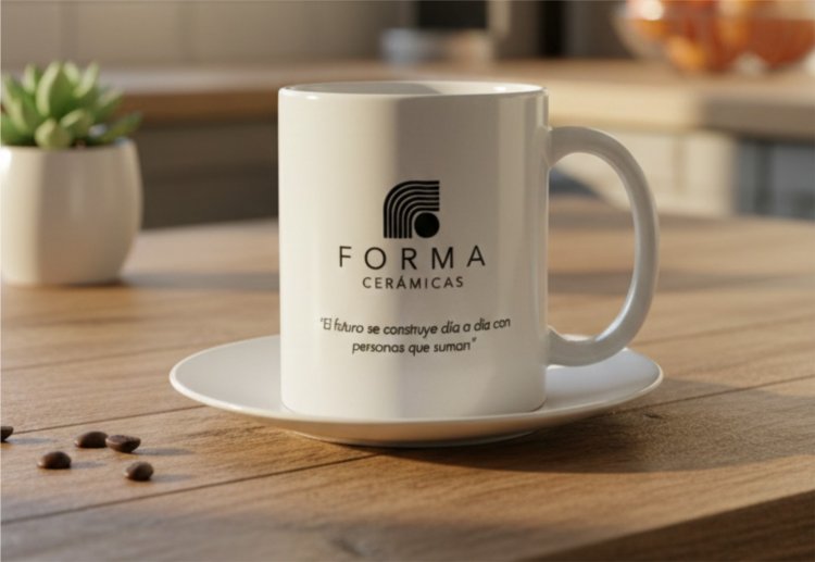 Taza grabada en sublimaci&oacute;n, para BigMat Los Palacios Sevilla.