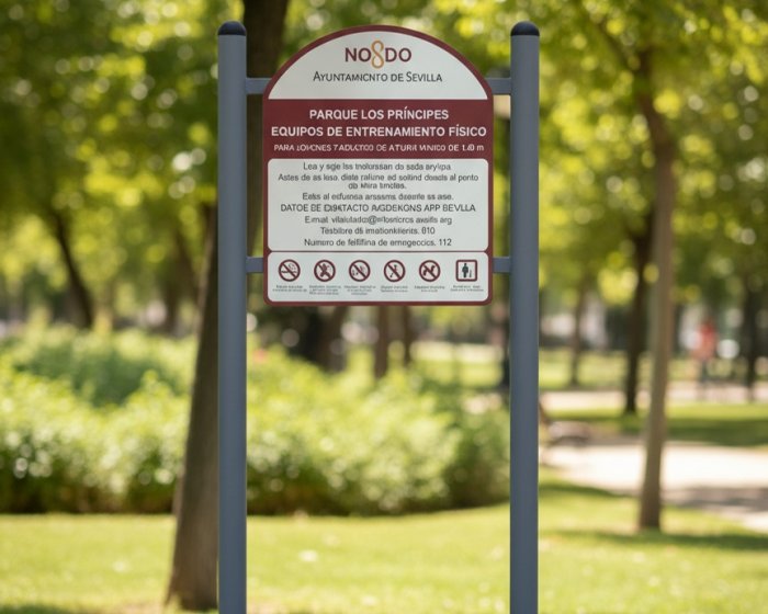 T&oacute;tem o monolito Ayuntamiento de Sevilla.