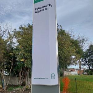 Tótem homologado por la Junta de Andalucía. Para la ITV de Algeciras. Tótem homologado por la Junta de Andalucía. Para la ITV de Algeciras.