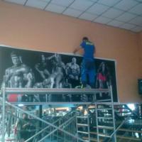 Cartel lona publicitaria de Gran formato. Gim Bodymaster Dos Hermanas Sevilla