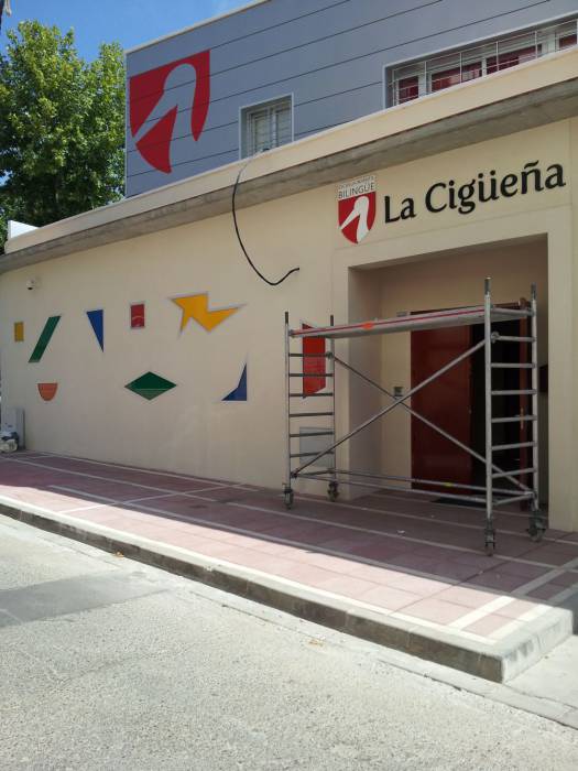 R&oacute;tulo cartel letras corp&oacute;reas. Guarder&iacute;a La Cig&uuml;e&ntilde;a, Dos Hermanas Sevilla