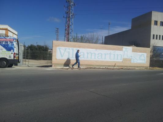 R&oacute;tulo cartel letras corp&oacute;reas. Villamart&iacute;n, C&aacute;diz. Letras en acero cort&eacute;n.