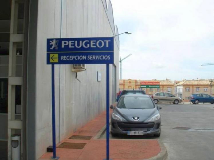 R&oacute;tulo Cartel Talleres Peugeot Motrisa Dos Hermanas Sevilla