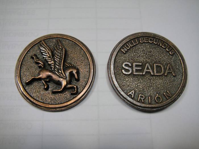 Seada Ejército del Aire, Sevilla. Medalla moneda fundida