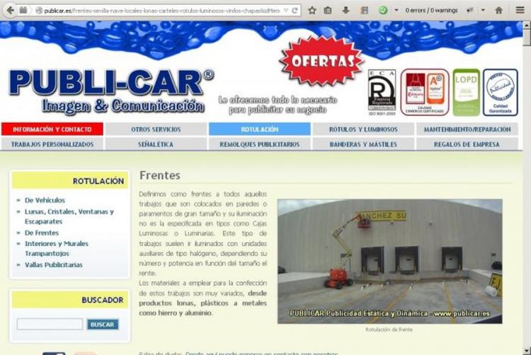 Web renovada de Publicar. Diseño web en Sevilla