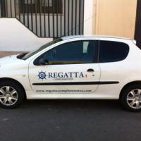 Rotulación en vinilo de corte. Sevilla Regatta Complementos