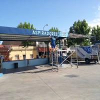 Rotulación en vinilos de frente cornisa. Autolavado Vistazul Dos Hermanas Sevilla