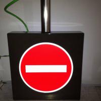 Rótulo cartel Caja de luz led y señales de tráfico parking subterráneo. Centro Comercial El Faro. Trabajos realizados para Acciona Facility Services SA