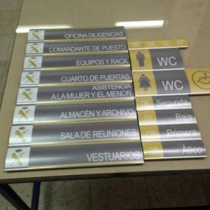 Rótulo cartel Cuartel de la Guardia Civil de Castiblanco de los Arroyos Sevilla
