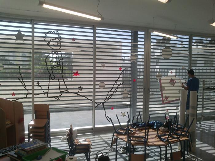 Colegio Huerta de la Princesa Dos Hermanas Sevilla. Rotulación de vinilos en impresión digital y al ácido