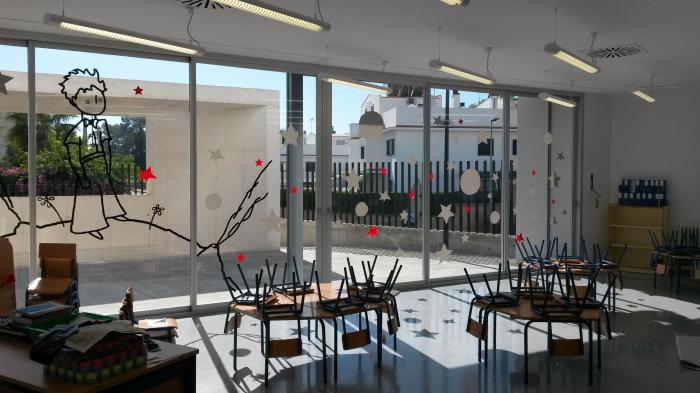 Colegio Huerta de la Princesa Dos Hermanas Sevilla. Rotulaci&oacute;n de vinilos en impresi&oacute;n digital y al &aacute;cido