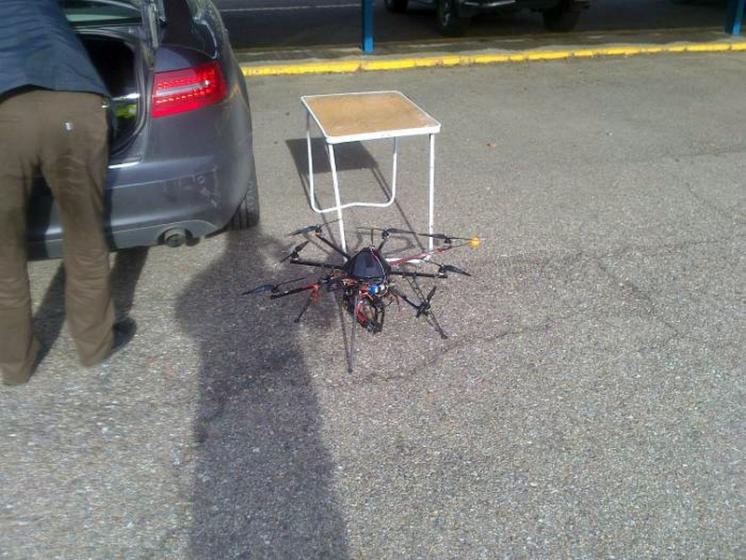 Helicóptero para fotografías aéreas